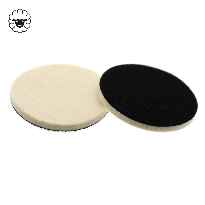 1000 Sheep 2/6pcs 3 Inch Soft Felt Wool Polishing Pads Abrasive Wheel For Glass Stainless Steel Polish Repair Scratches