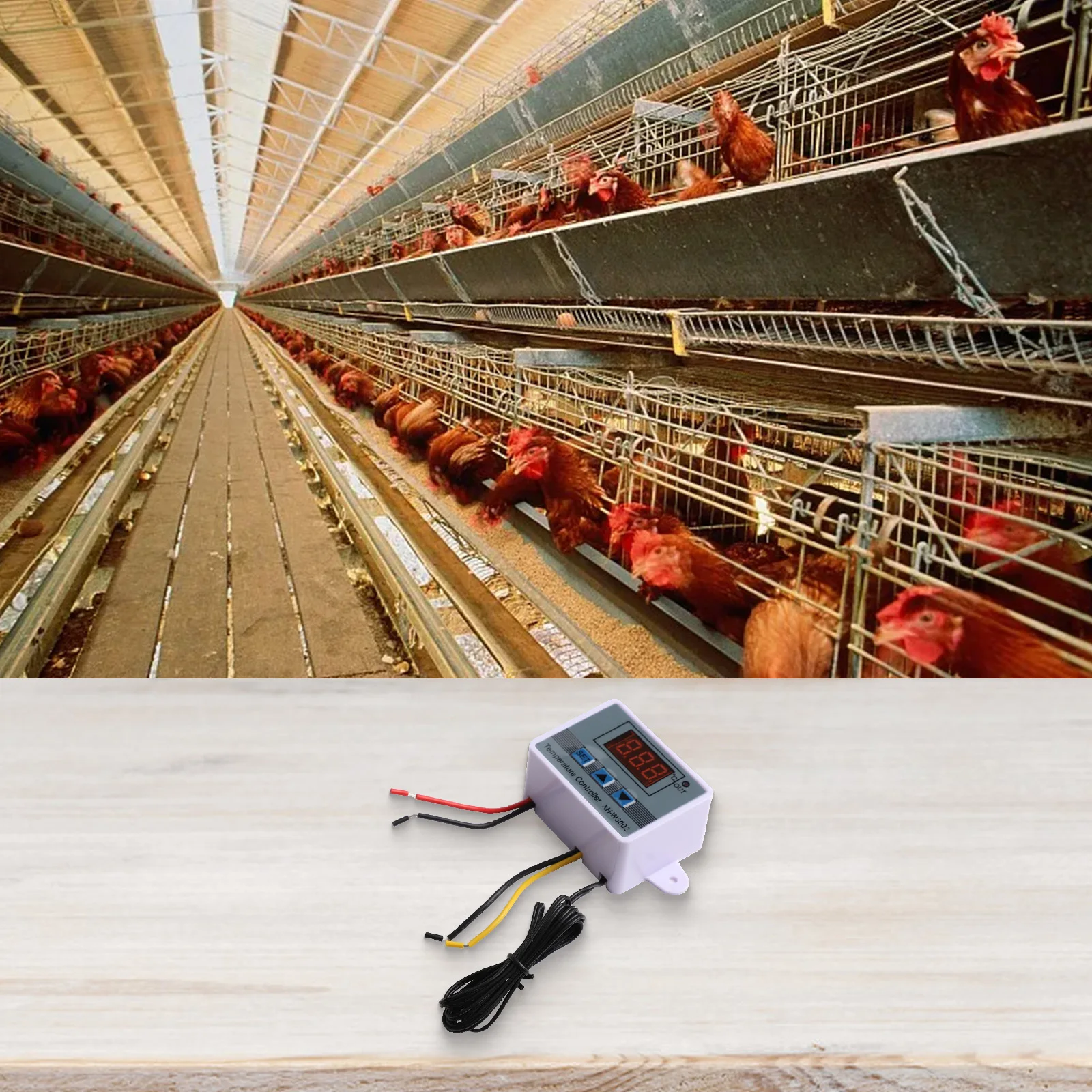Temperature Control Switch Digital Temperature Control Switch For Heating Or Cooling ABS Material Applicable Environment -15~55℃
