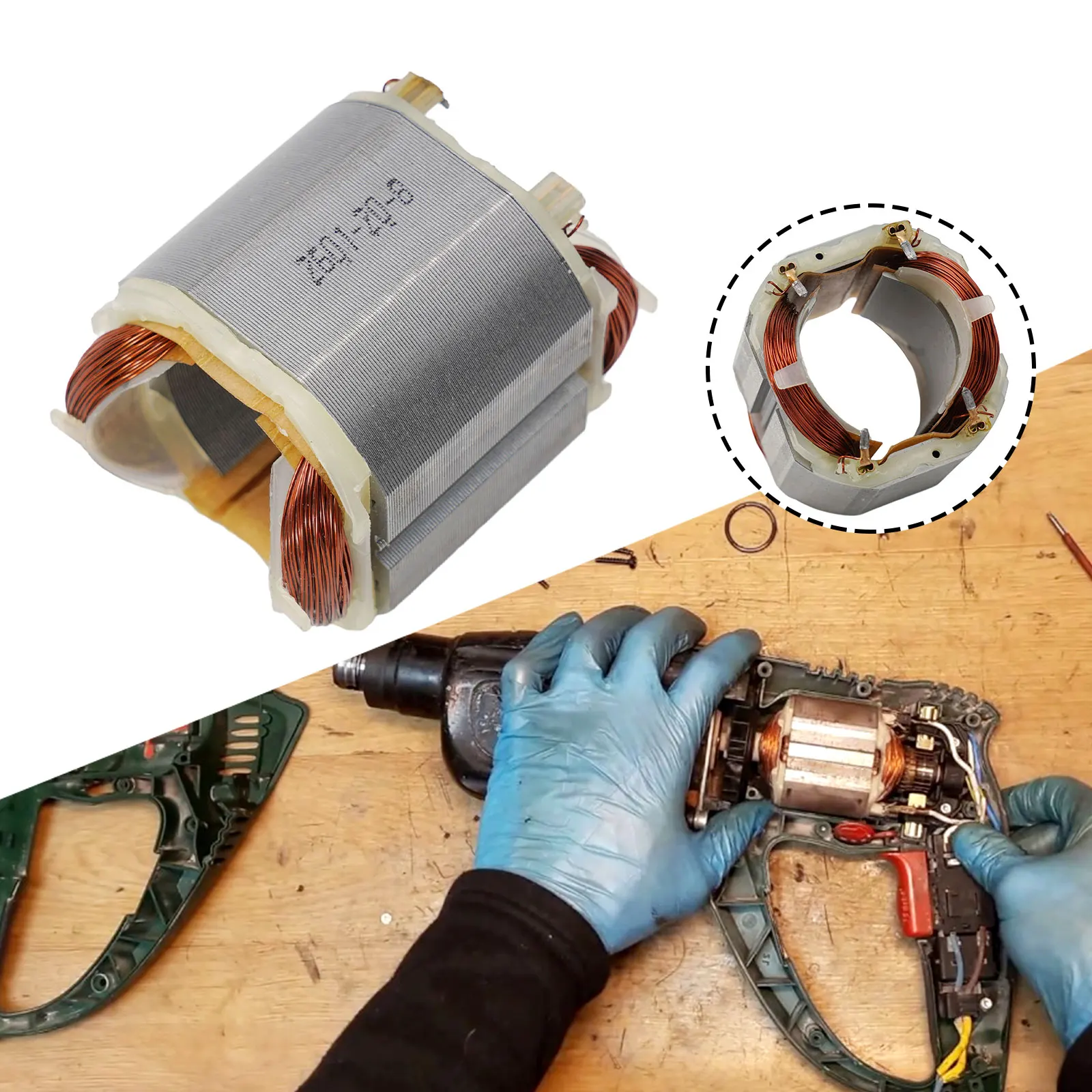 Practical for durable 2023 New Non-OEM Product Motor Stator For GBH2-26 For GBH2-26DRE Metal Power Tools  Practical