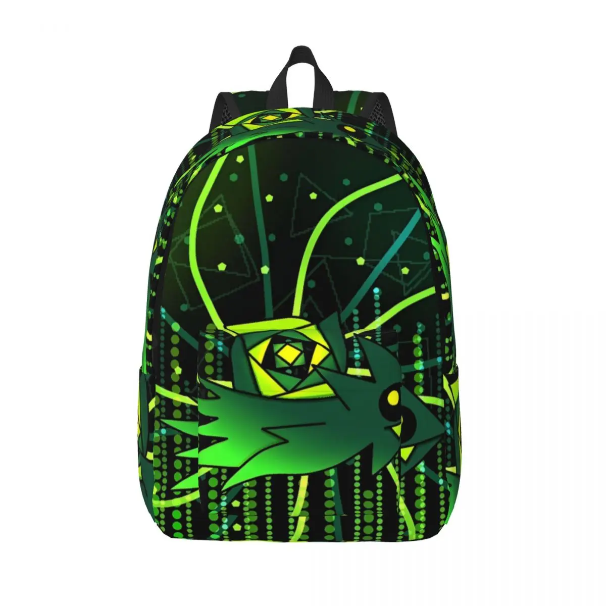 

Geometry Cube Gaming Dash Backpack Elementary High College School Student Bookbag Teens Canvas Daypack Travel