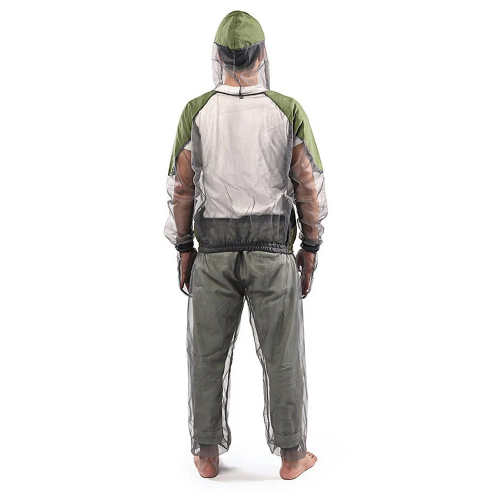

High Density Netting Suit Netting Suit Grey L Hooded Mesh For Fishing Hunting Camping Outdoor