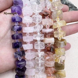 Natural Gems Stone Lapis Ocean Jaspers Crystal Quartz Amethysts Wheel Nugget Beads MY230751