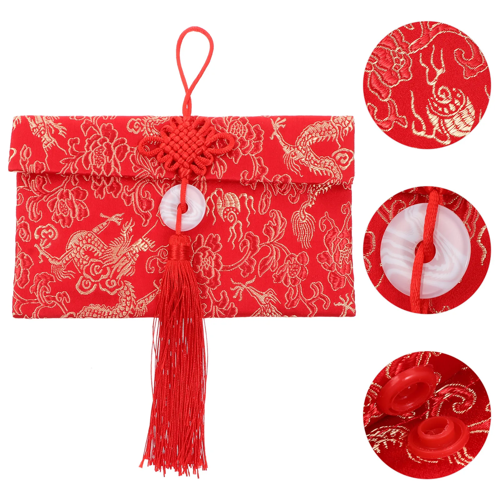 

2 Pcs Decorate Brocade Red Envelope for Spring Festival Money Packet Chinese Lucky Bag