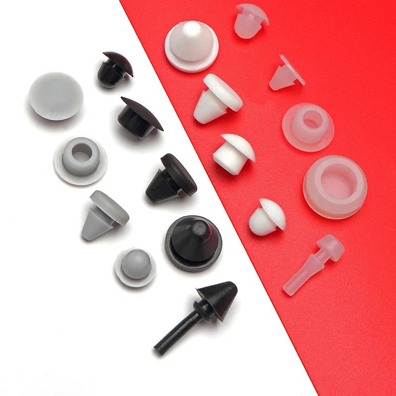 

Conical Plug Silicone Rubber Stopper Hole Anti-collision Mute Door Mat T-plug Muffling Damping Protective Waterproof Shock Black