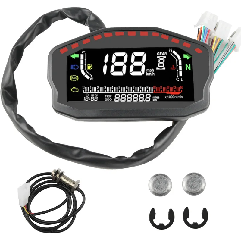 Odometer Lampu Latar Digital Speedometer Sepeda Motor
