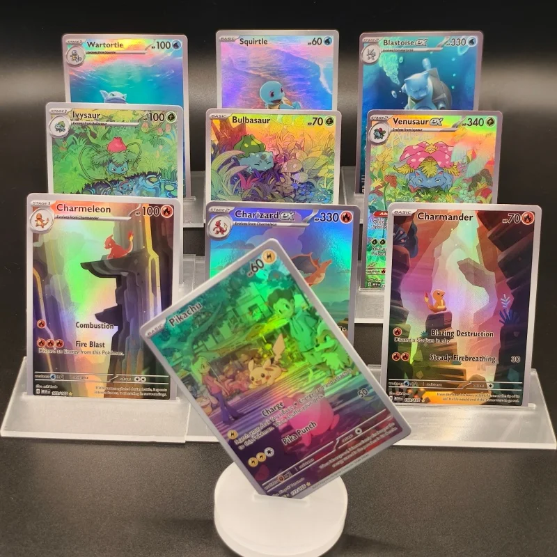 

DIY PKM Pocket Scarlet Violet 151 Ultra Rare Holo Cards Charizard Venusaur Blastoise Pikachu PTCG Trading Collection Cards