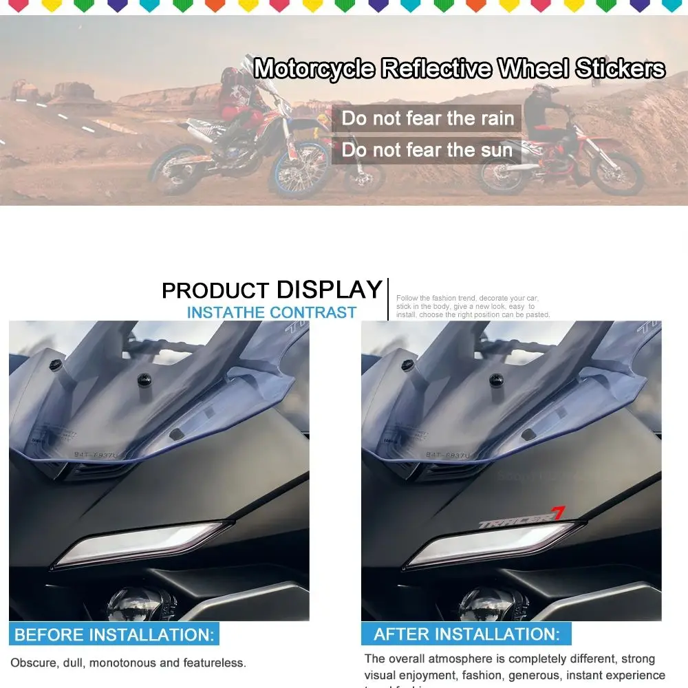 Мотоциклетные наклейки, водонепроницаемая наклейка Tracer7 GT 2024 для Yamaha Tracer 7 700 Tracer700 7GT MT07, фотоаксессуары 2021 2022 2023