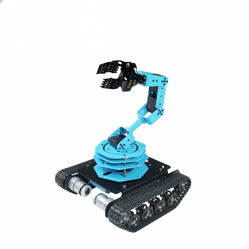 6-degree-of-freedom robotic tracked robot with Bluetooth/PS2 handle remote control intelligent tank car