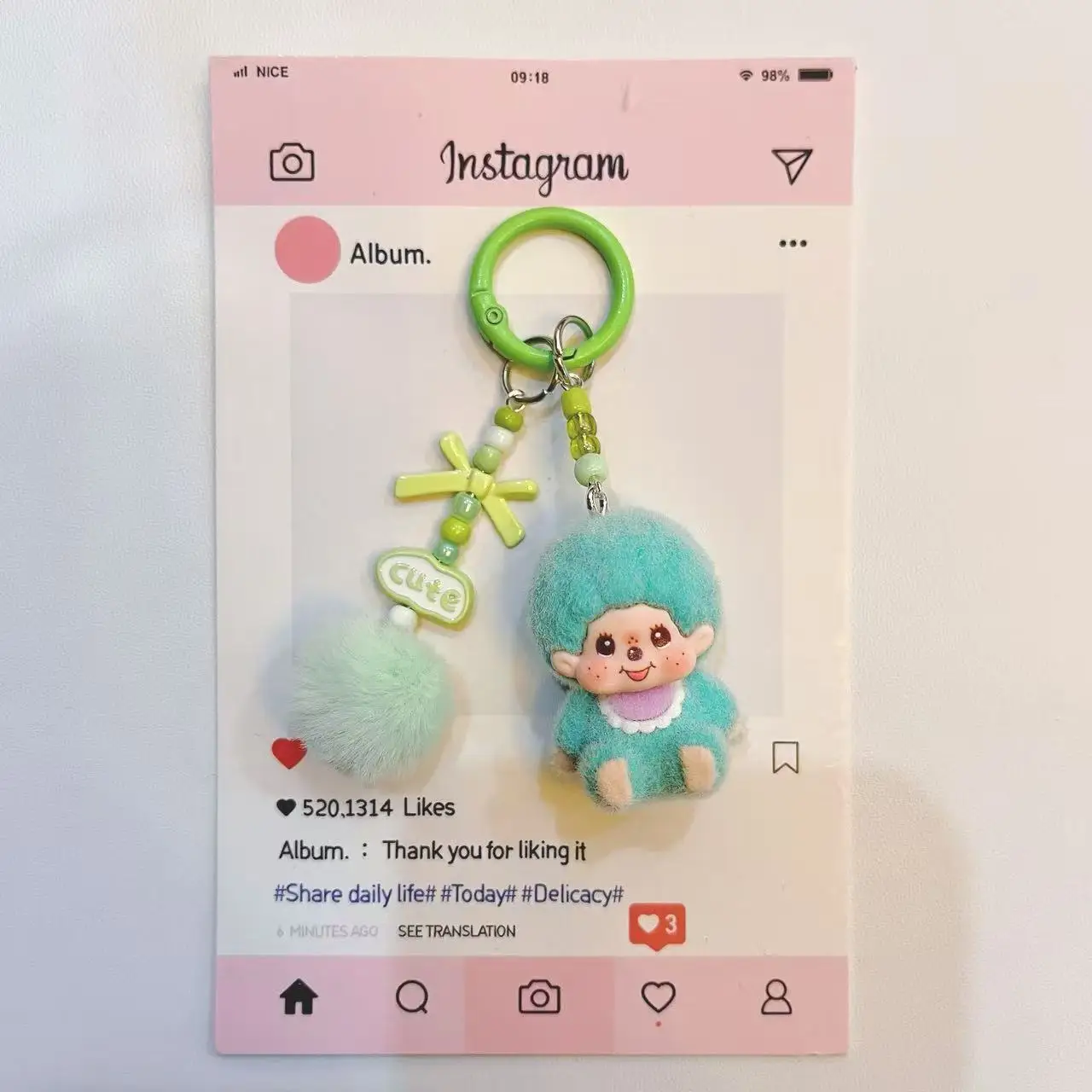 

1/9pcs Cute New Monqijqij Keychain Cartoon Keyrings Backpack Hanging Charms Cute Keychain Kawaii Gifts