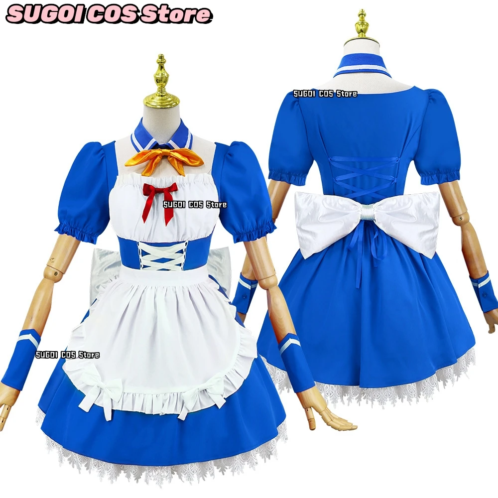 Anime Asuka Rei EVAA Cosplay Costume Sexy Lolita Red Blue Maid Dress Japanese Sweet Women Kawaii Wigs Halloween Girls Customized