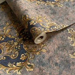 European Damascus Wallpaper Vintage Classic Damask Wall Paper Living Room 3d Embossed Pvc Wallpapers Retro