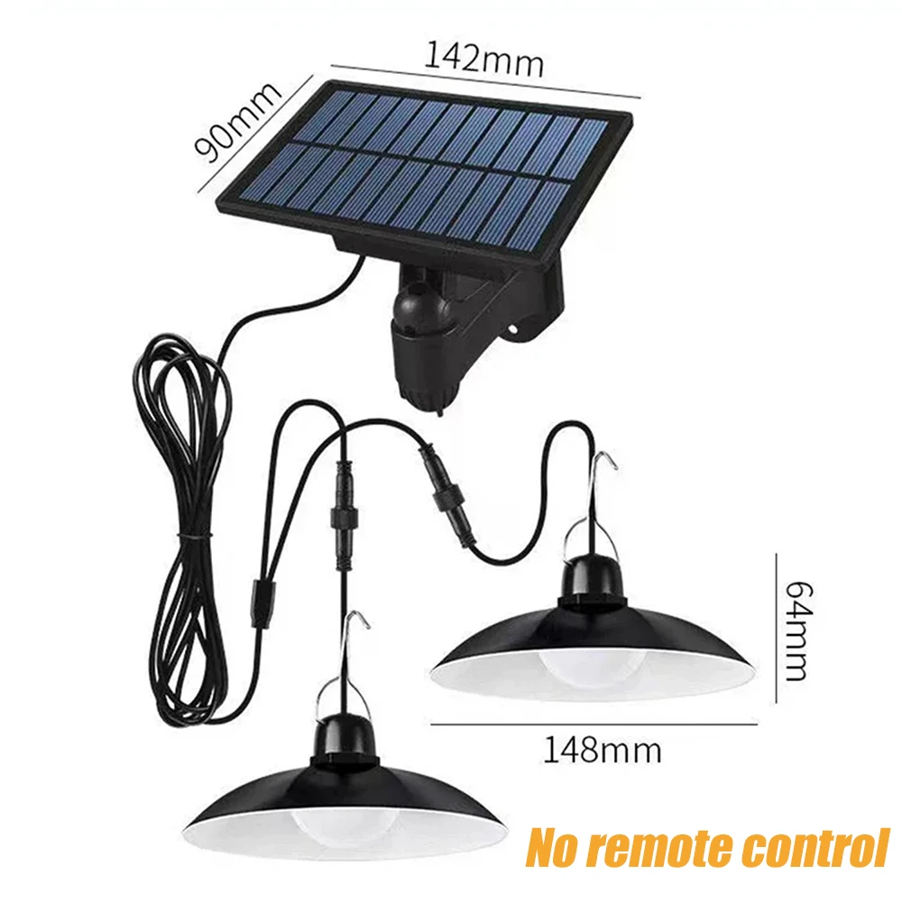 Enkele/dubbele hanglamp op zonne-energie Super heldere kroonluchter IP65 waterdicht voor buiten schuur schuur kamer tuin terras zonnelamp