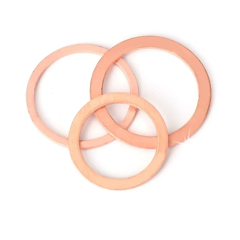 Copper washer copper meson flat washer washer retaining ring marine gasket M20M22M2427M28M30M32M33M34M40M42M60 thickness 1.5mm