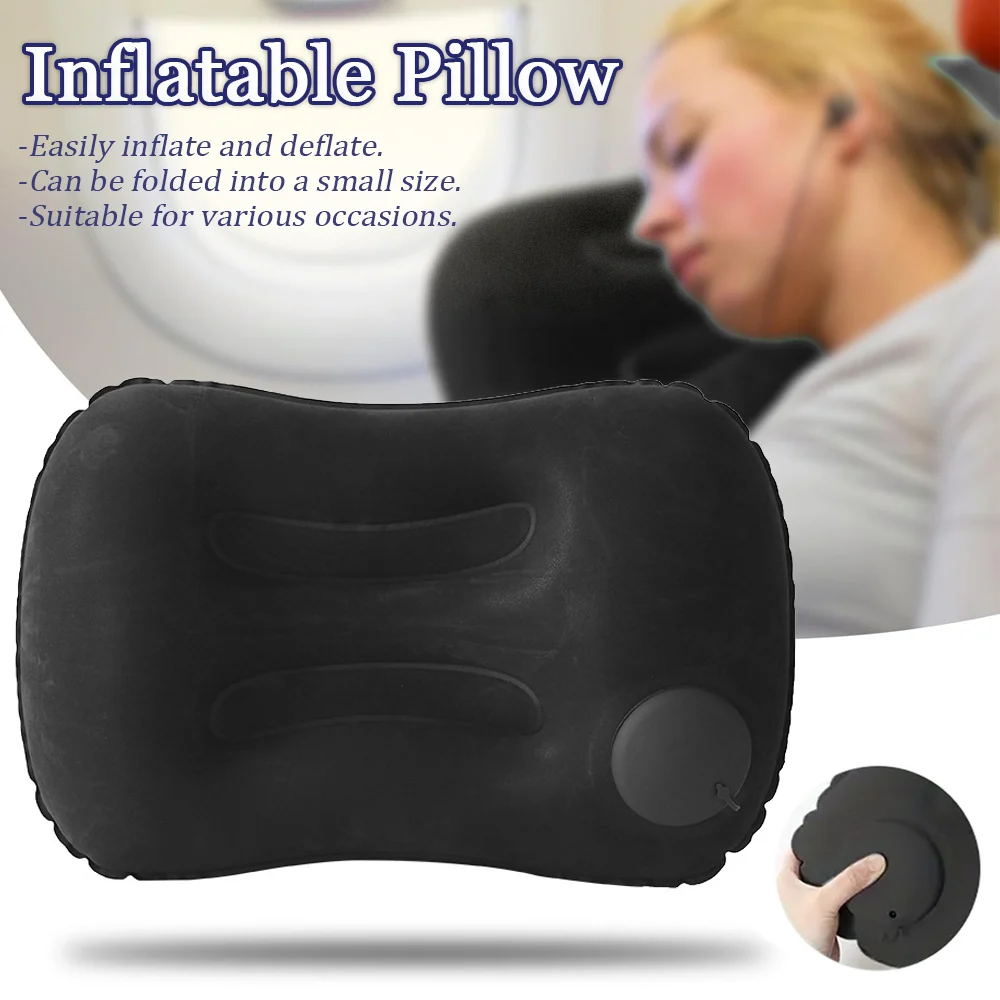 Multifunctional Inflatable Pillow for Travel,Home,Work,and Camping - Foldable Portable Press Type Pillow for Comfortable Sleep