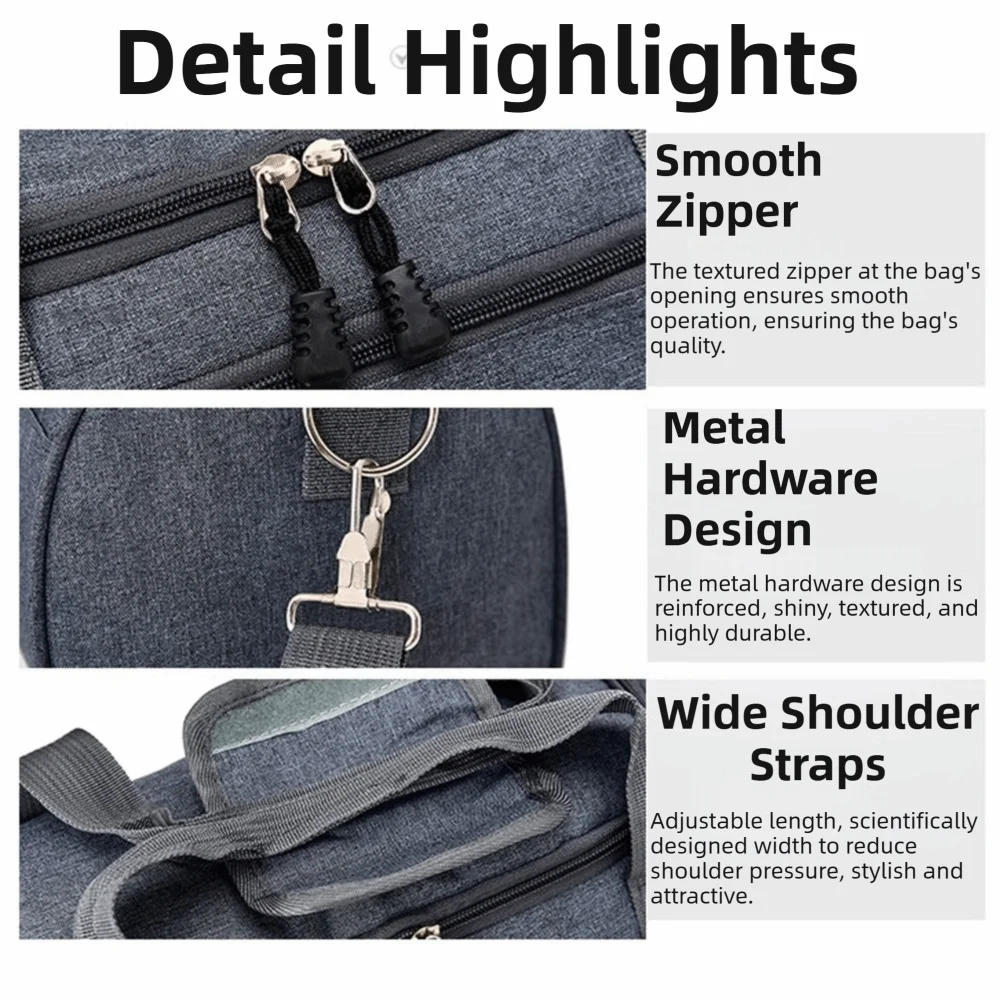 Portable Travel Duffel Bag Crossbody Large Capacity Travel Luggage Bag Waterproof Durable Gym Shoulder Bag Business Trips