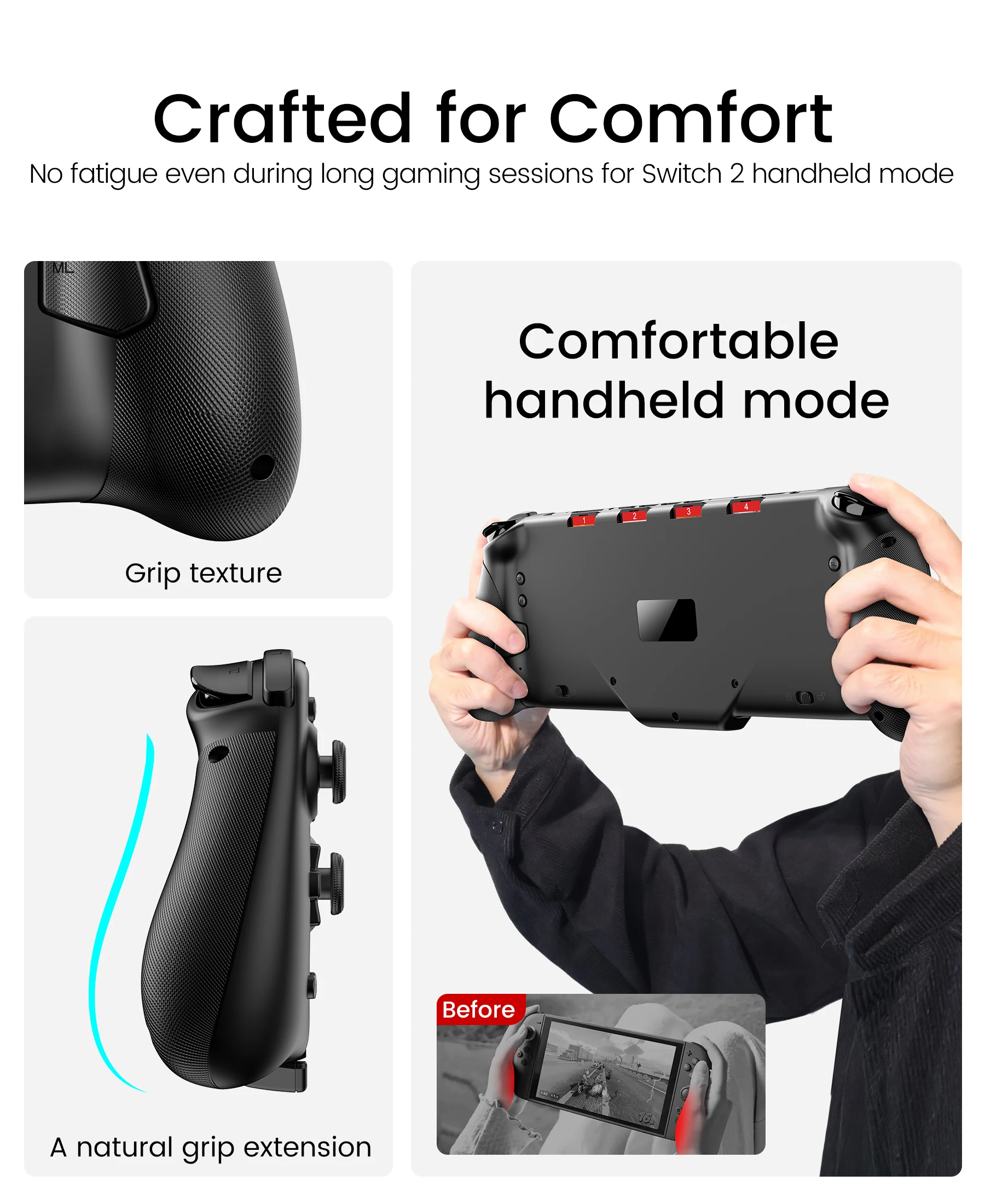 BEBONCOOL Wireless Game Controller for Switch 2 Programmable Gamepad Bluetooth Controller with Hall Effect Joysticks