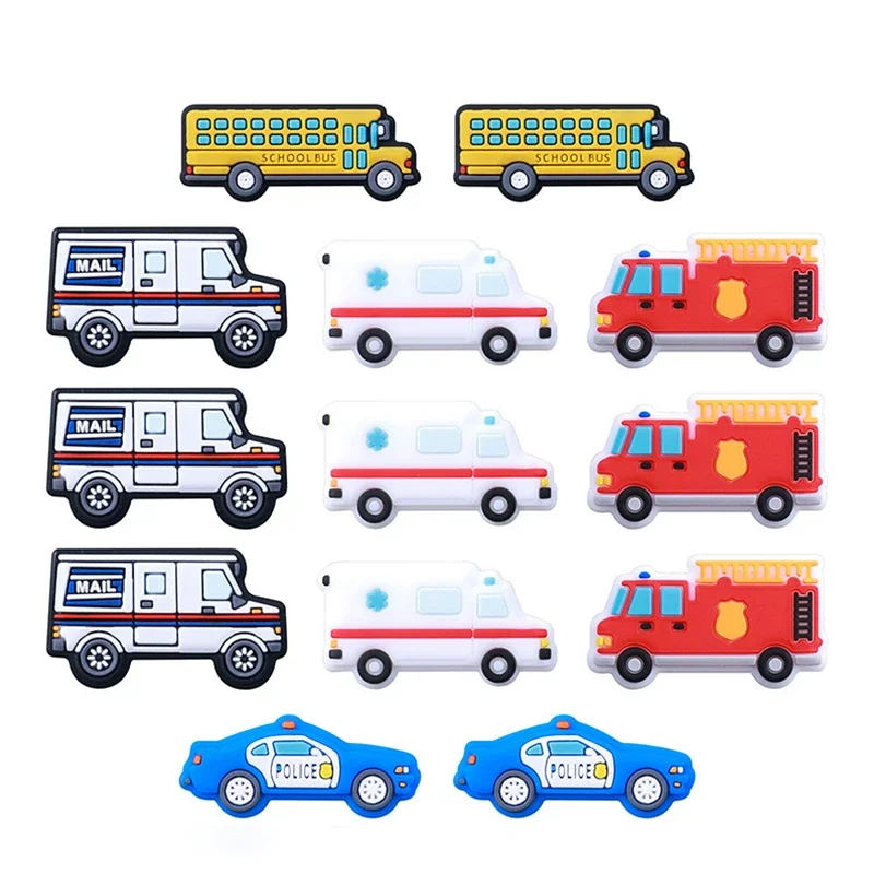 

10pcs New Baby Toys Silicone Beads Car Focal Bead DIY Pacifier Chain Bracelet Jewelry KeyChain Pen Beaded Accessories