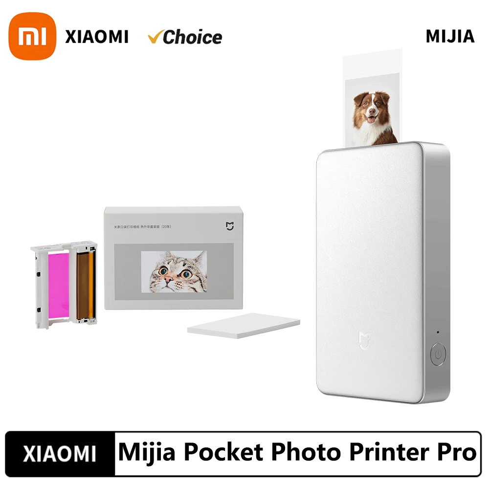 

Карманный фотопринтер Xiaomi Mijia 2025, Pro AR, видео, фото, Bluetooth-соединение, встроенное автоматическое покрытие пленки, HD-печать, CN