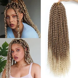 24” Passion Twist Hair Synthetic Water Wave Braiding Hair for Butterfly Style Crochet Braids Bohemian Hair Extensions（1/3/6pack）