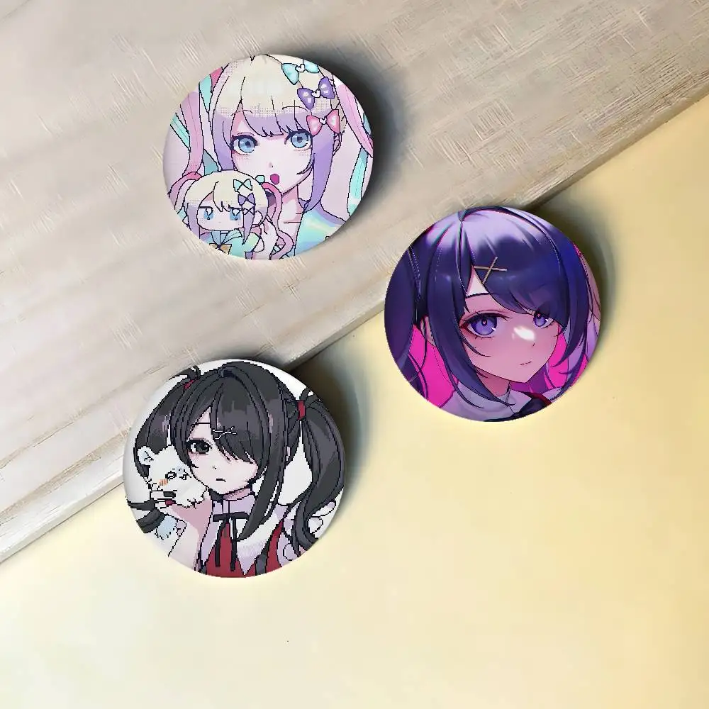 N-Needy Girl O-Overdose Badges Peripheral Lapel Pins Tinplate Round Brooch For Shoulder Bag Accessories Souvenir Gifts