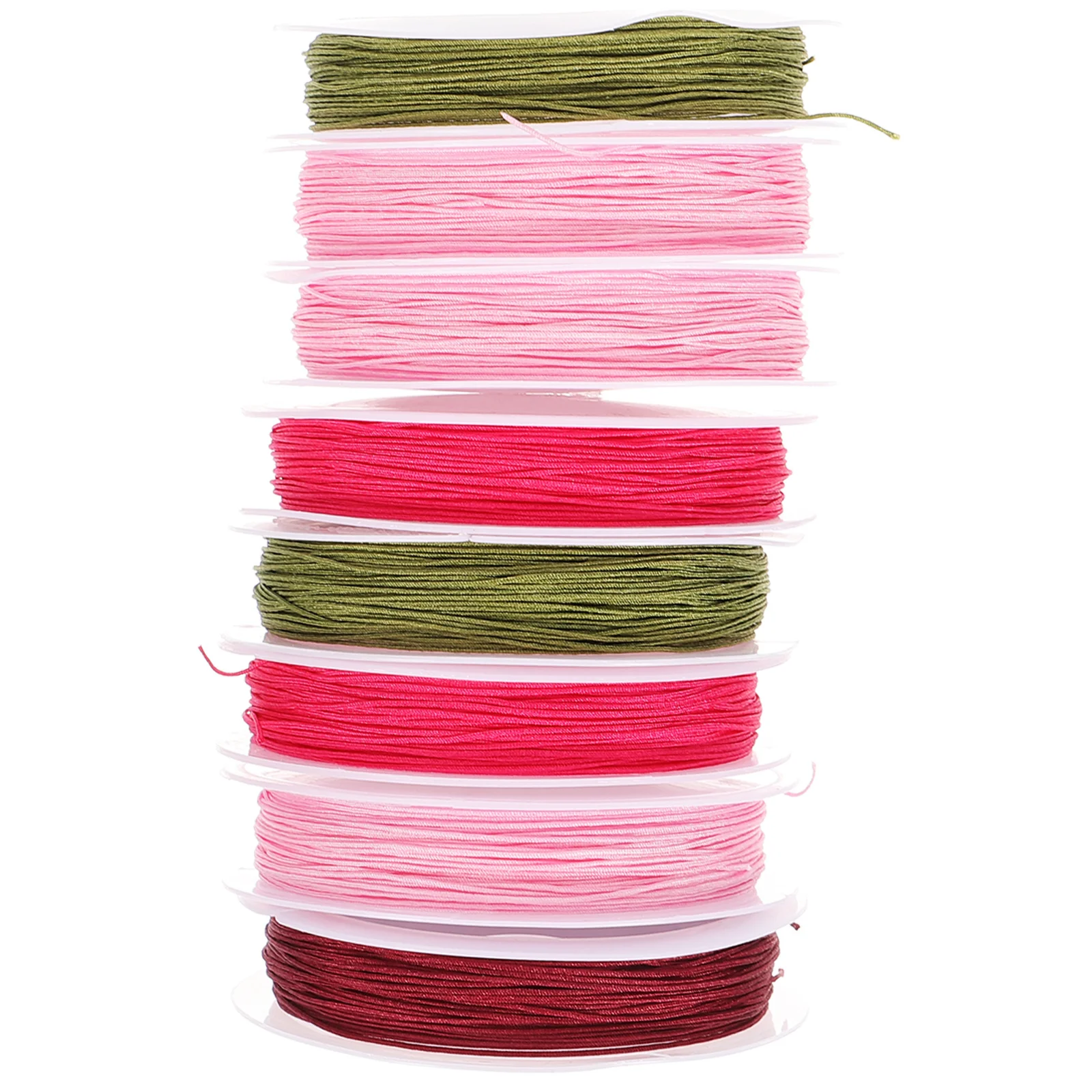 

8 Rolls Colored Chinlon Threads Flexible Craft Beading Jewelry Making Earring Necklace Accessories Artistic Chinlon Thread Roll