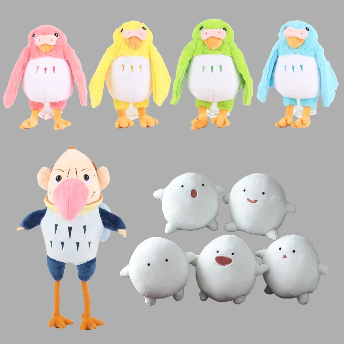 Cute The Boy and the Heron Warawara Plush Toy Lovely Four Color Parrot Toys Soft Lord Birdy Plush Toy Kid and Anime Lovers Gifts