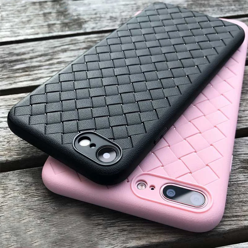 for iphone X 10 iphone 6s 6 Plus Case XS Max XR Weave Leather Skin X Silicon Coque Cover for iphone 11 Pro iphone 7 8 plus Case