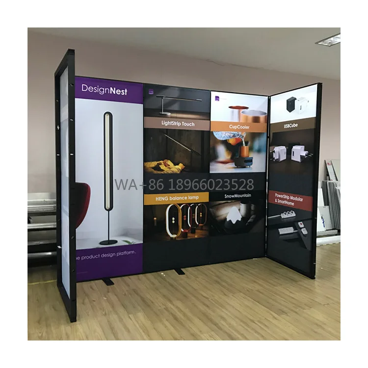 10 Fuß Custom Exhibition Trade Show Booth Modulares Display-System Einfache Einrichtung des Display-Ständers