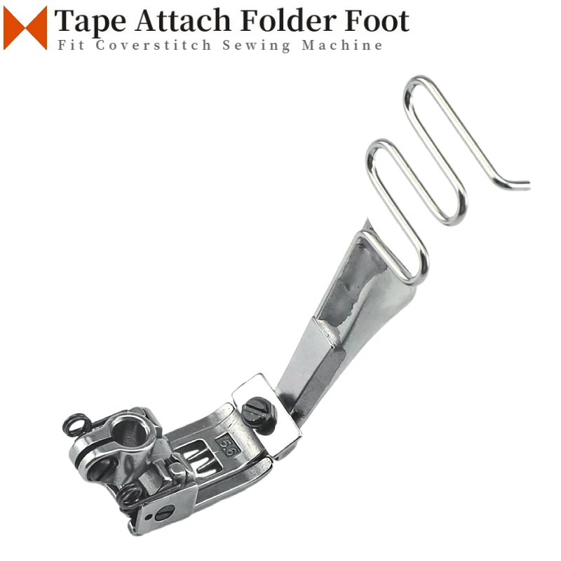 Tape Attach Folder Presser Foot For Coverstitch Sewing Machine Fit Siruba C007 F007 Pegasus W500 W600 Yamato VC2700 VF2700