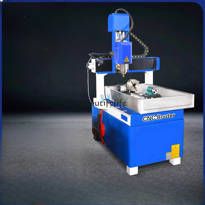 

Automatic small desktop jade mold metal multi-functional woodworking 6090 engraving and milling machine