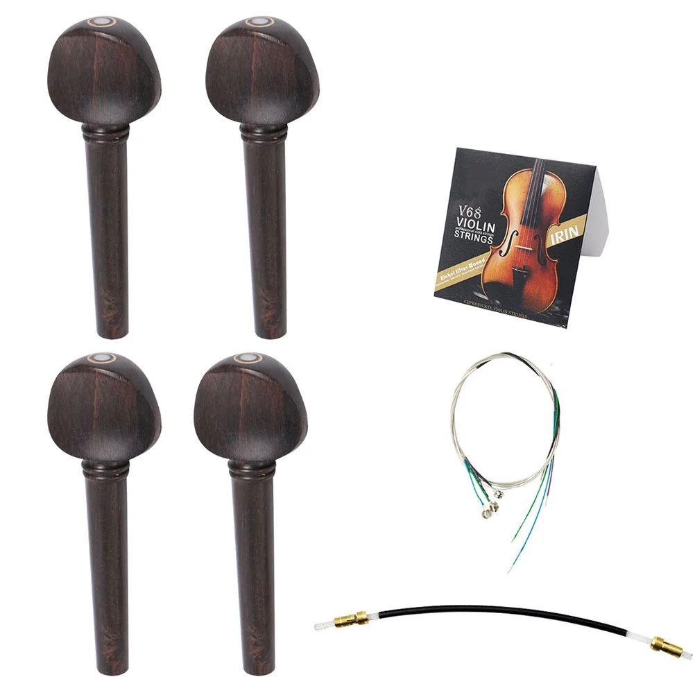 Violin Three-Piece Set Instrument Supplies Parts Suite Practical Ebony Nylon Accessory Accessories