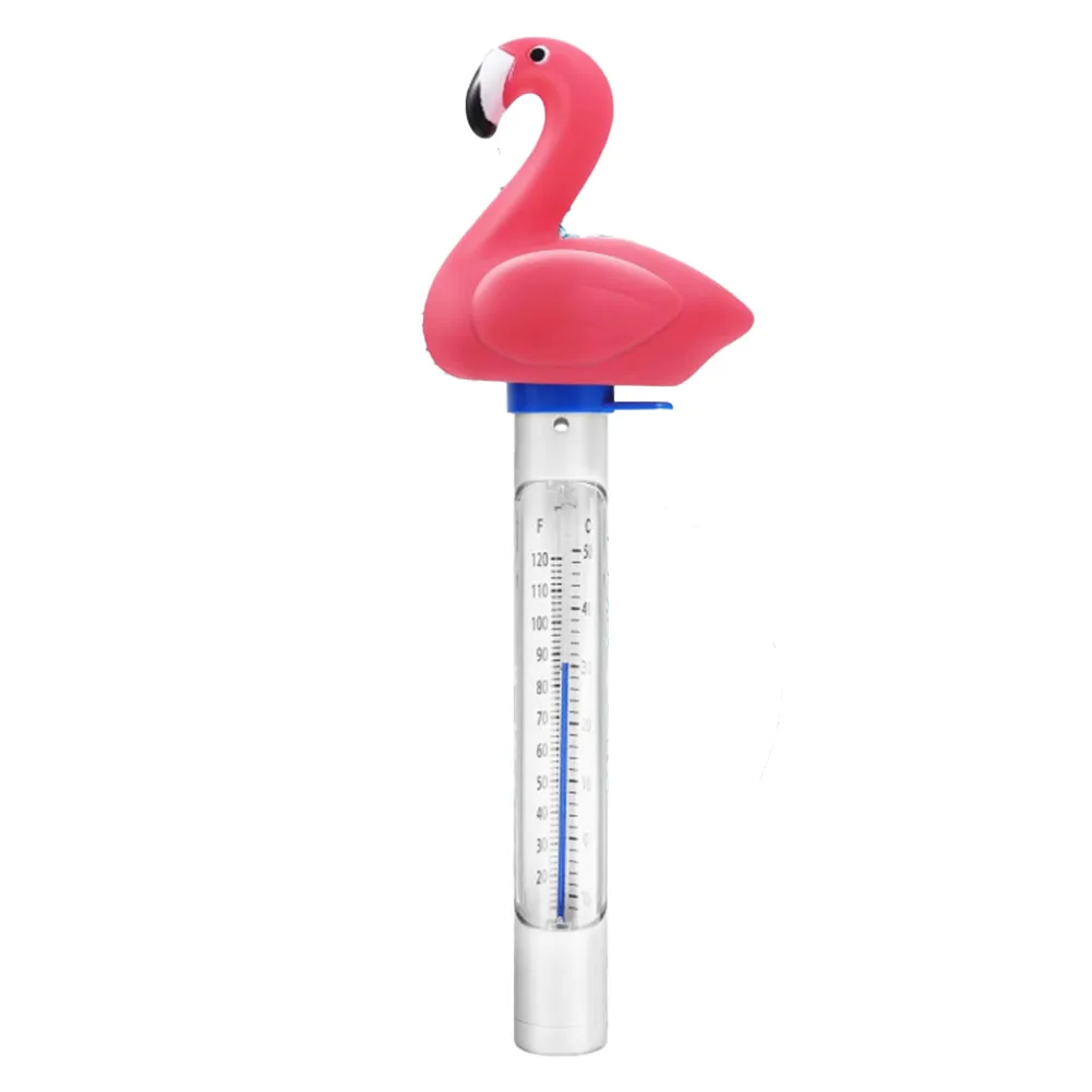 Water Temperature Monitor Floating Pool Thermometer with Rope for Pools Spas and Hot Tubs Large Digit Display Pink