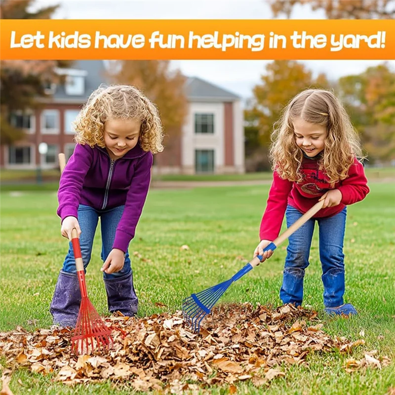

AB33-Children's Rake With Hardwood Handle And Cute Rake For Children, Garden Tool For Children Over 3 Years Old