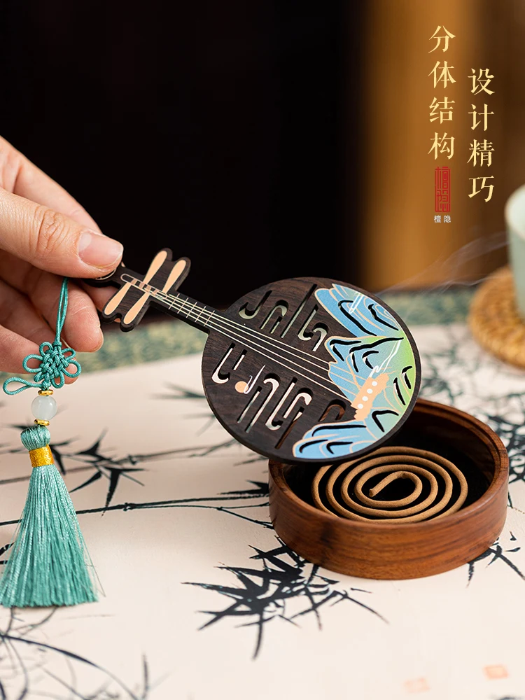 incense insertion incense box, plate incense burner, home interior, creative sandalwood stove, ancient style aromatherapy stove