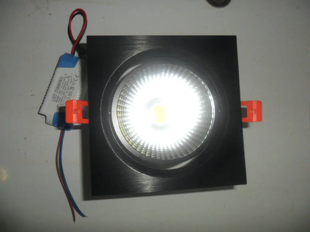 밝은 매입형 검정색 사각형 LED 다운라이트 코브, 5W 7W 코르 라이트 장식, 천장 램프, Ac 110V 220V, 스팟 라, 1 개