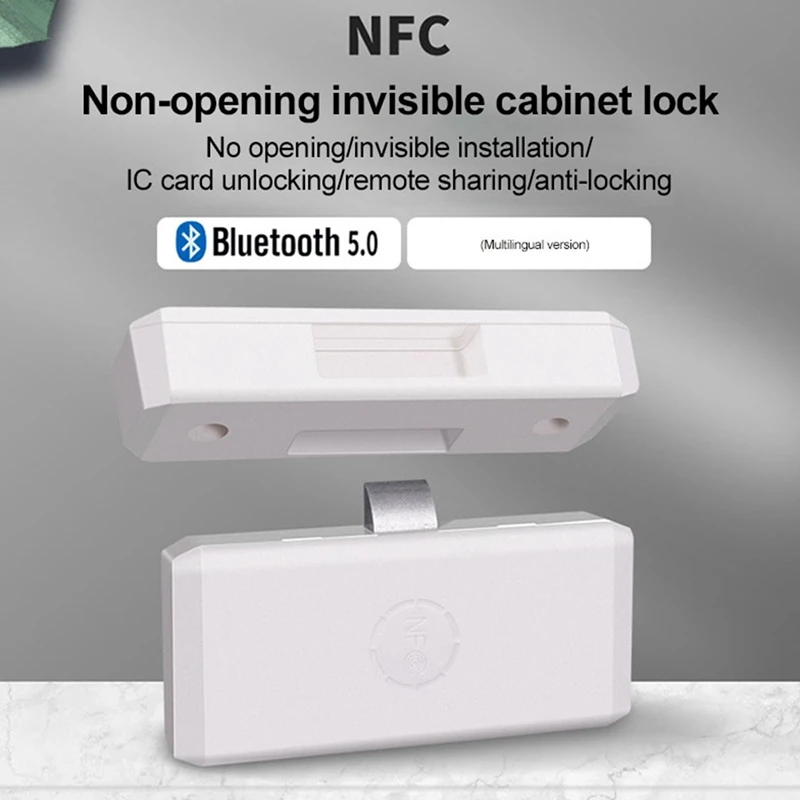 Inteligentna szuflada Tuya NFC zamek z czujnikiem Keyless niewidoczny bez otworu zamek do szafki na dokumenty zamki do szafy aplikacja przełącznik szuflady Bluetooth