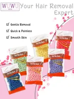 WUWUVISTA 100g/3.52oz Hot Wax Hair Removal Depilatory Waxing Wax Beans for Wax Heater Painless for all Hairs Removal Beans