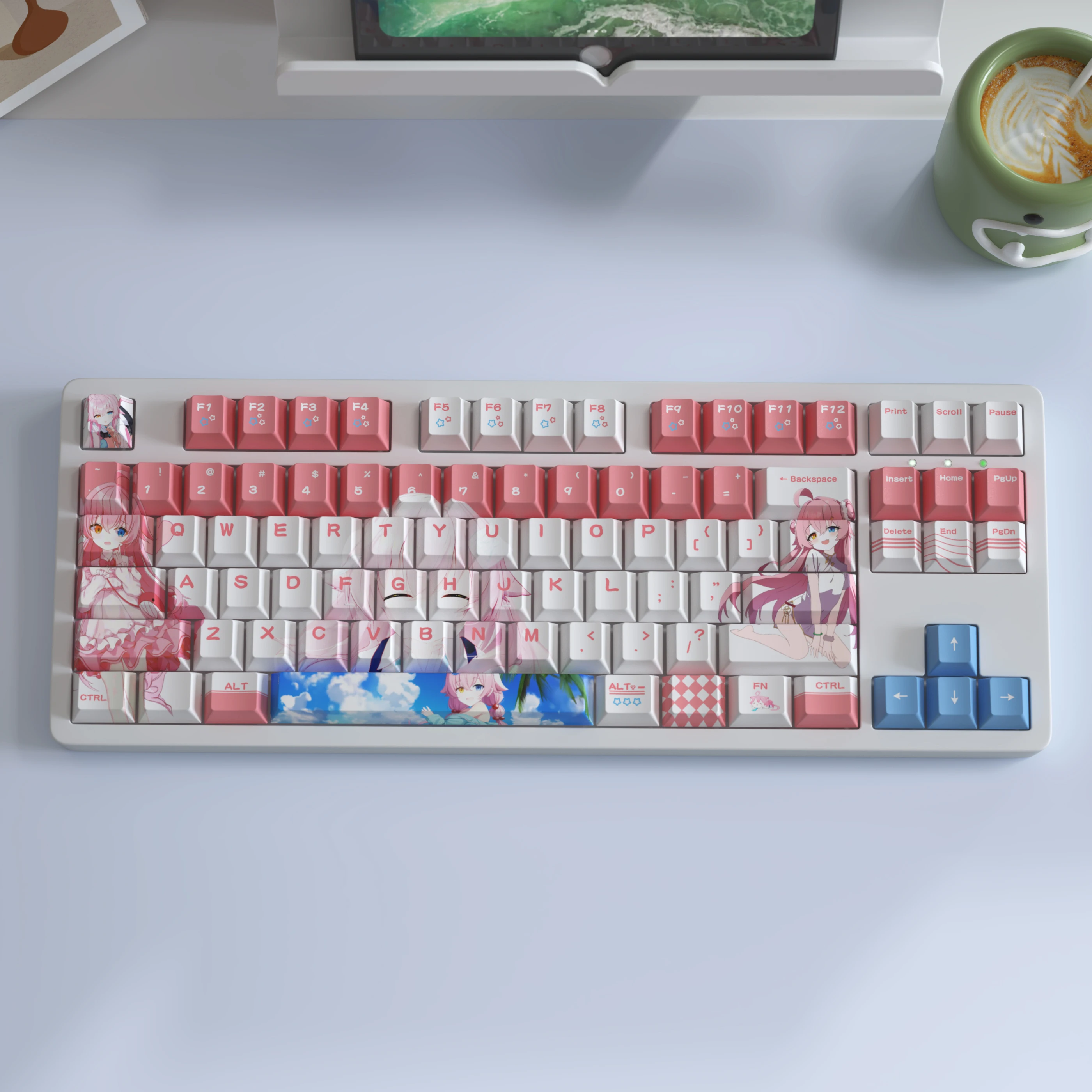 Azure Archives Birdie Tour Hoshino Keycaps Animation Second Dimensional Keycaps การระเหิดร้อน Original คีย์ส่วนบุคคลสูง