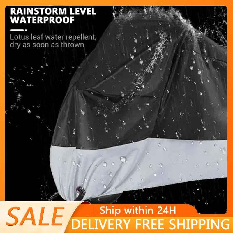 

Motorcycle Cover All Season Universal Weather Durable Quality Waterproof Sun Outdoor Protection Scooter Shelter Tear Proof