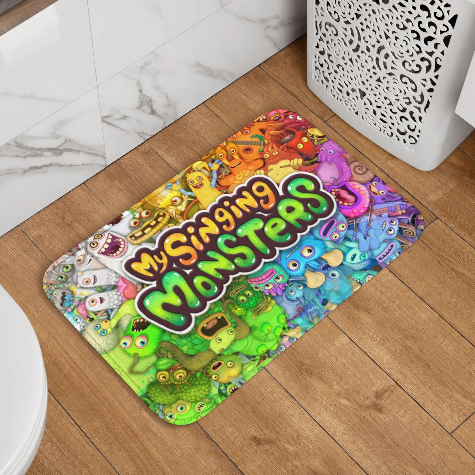 Custom My Singing Monsters Front Door Mat Anti-Slip Indoor Absorbent  Doormat Kitchen Balcony Entrance Rug Carpet