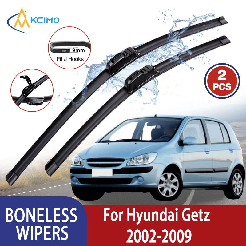 

Kcimo для Hyundai Getz 2002-2009, автомобильный дворник U-типа, мягкий резиновый бескостный дворник HD, тихий прочный автомобильный дворник 22 "+ 14"