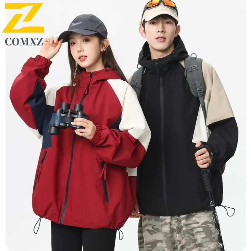 

COMXZ Mens Jacket Premium Hooded Outdoor Mountaineering Multi-Functional Coat Casual Daily Style Lightweight Motorcycle Jacket