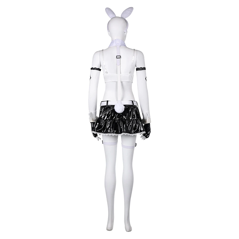 Tifa Lockhart Cosplay Final Fantasy 7 Bunny Girl Kostuum Vermomming Voor Volwassen Vrouwen Rok Tops Haarband Halloween Carnaval Pak