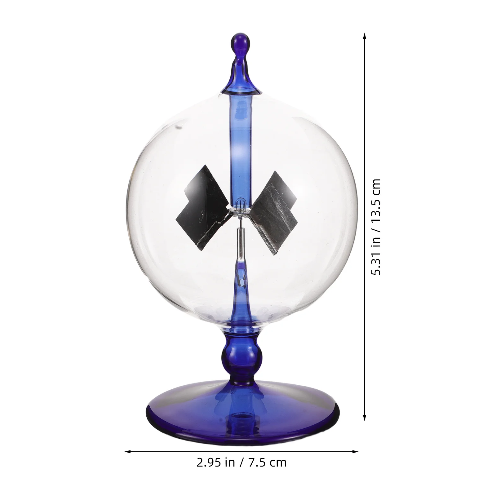 كروكس مقياس الإشعاع الطاقة الشمسية مقياس الإشعاع الزجاج الملون نابض بالحياة ضوء الشمس الغزل دوارات ضوء مطحنة مكتب منزلي الديكور #3