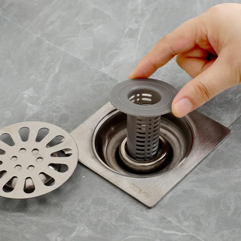 4PCS Plastic Sink Drain Filter Anti Clogging Hair Catcher Shower Bathroom Essential Pipes and Drainage Accessories