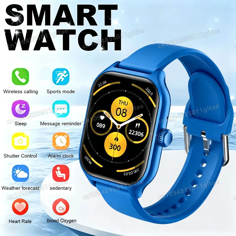 2026 Neue Smartwatch für Android iOS 2,01 Zoll Farbdisplay Bluetooth-Anruf Blutsauerstoff-/Blutdrucküberwachung Smartwatch für Damen und Herren