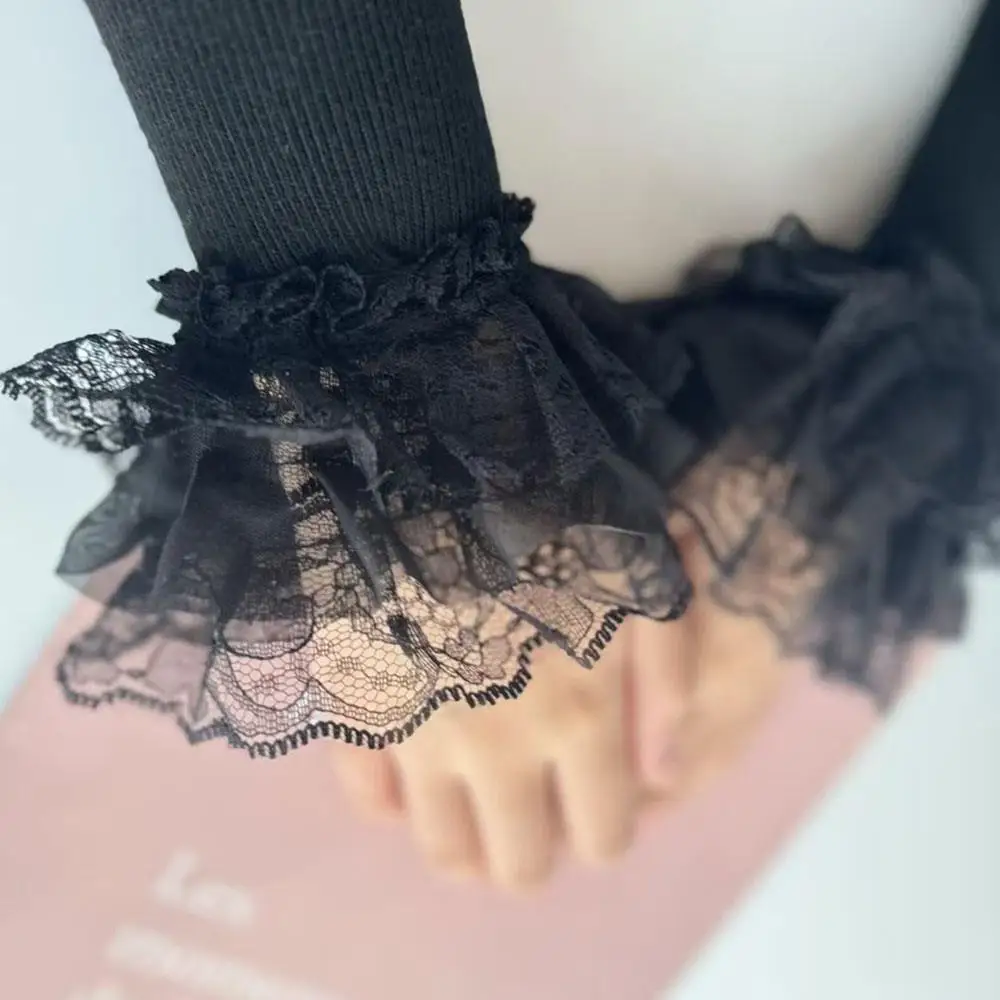 

1 пара длинных перчаток, женские теплые осенне-зимние кружевные рукава, вязаные лоскутные эластичные модные пряжи, модная одежда, чехол на рукава