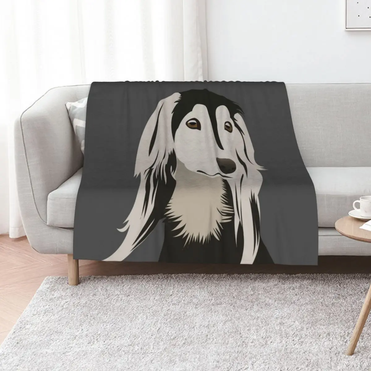 Saluki Dog Throw Blanket Bed Flannel Fabric Plaid For Baby Soft Big Bed covers Blankets