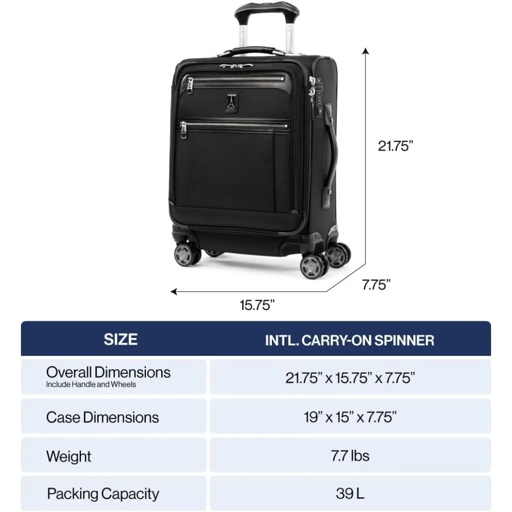 Tas Koper Spinner 8 Roda yang Dapat Diperluas dengan Port USB, Unisex, Ideal untuk Perjalanan Internasional