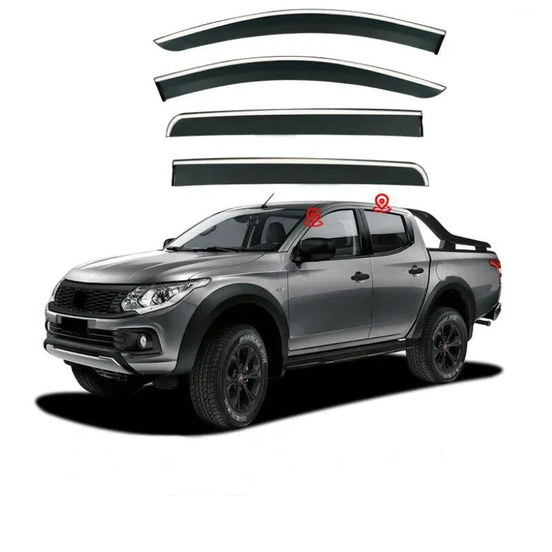 Window Visor Side Window Deflector Awnings & Shelters For Fiat Fullback 2016 2017 2018 2019 2020 2021